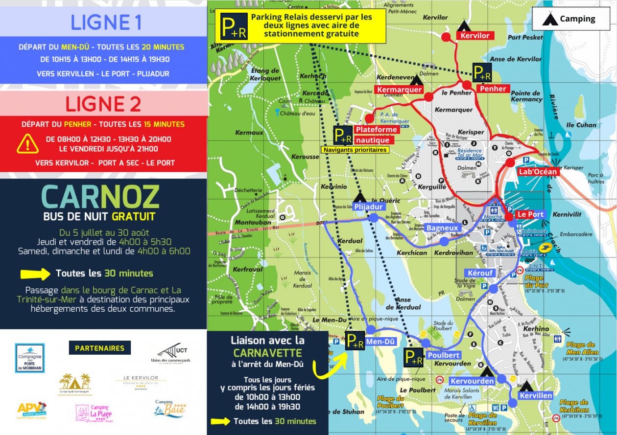 navette gratuite 2025 la trinite sur mer