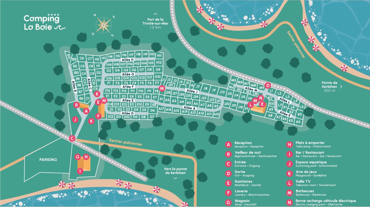 plan numeros emplacements camping la baie